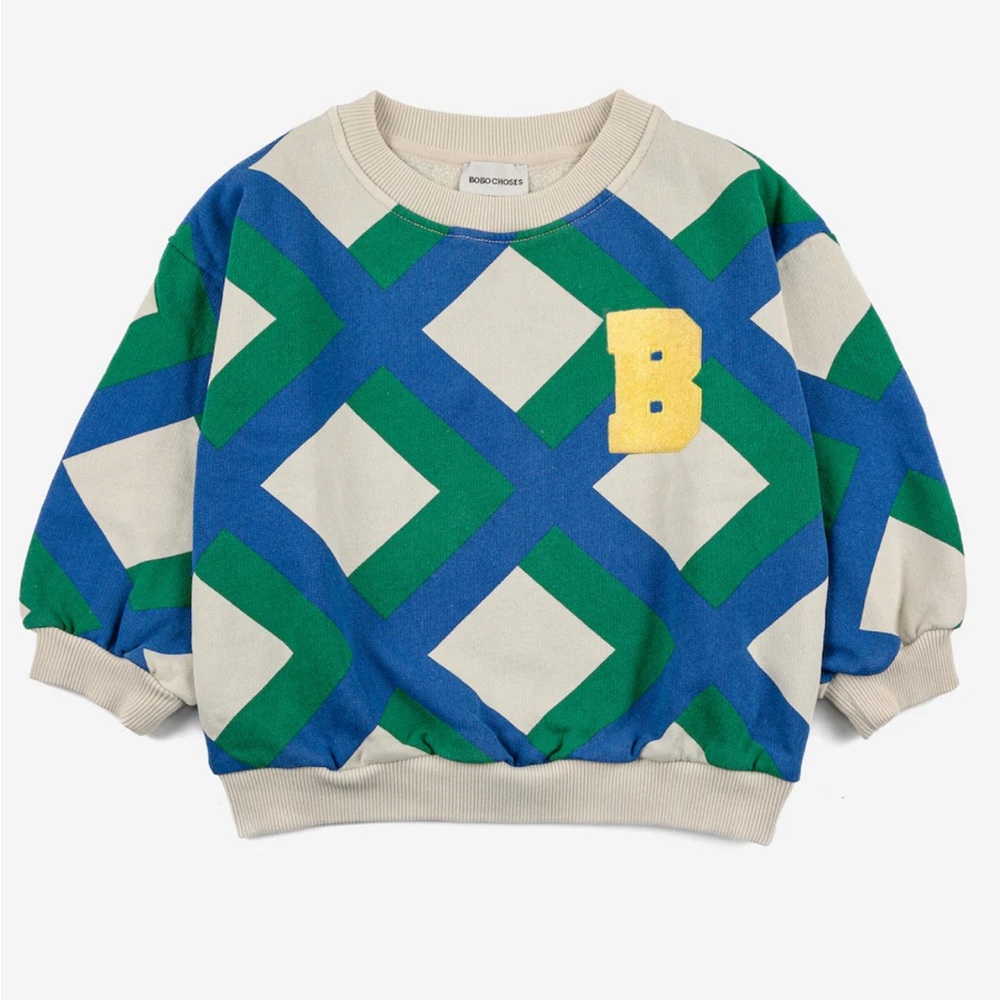 NWT BOBO CHOSES | Giant Check Sweatshirt